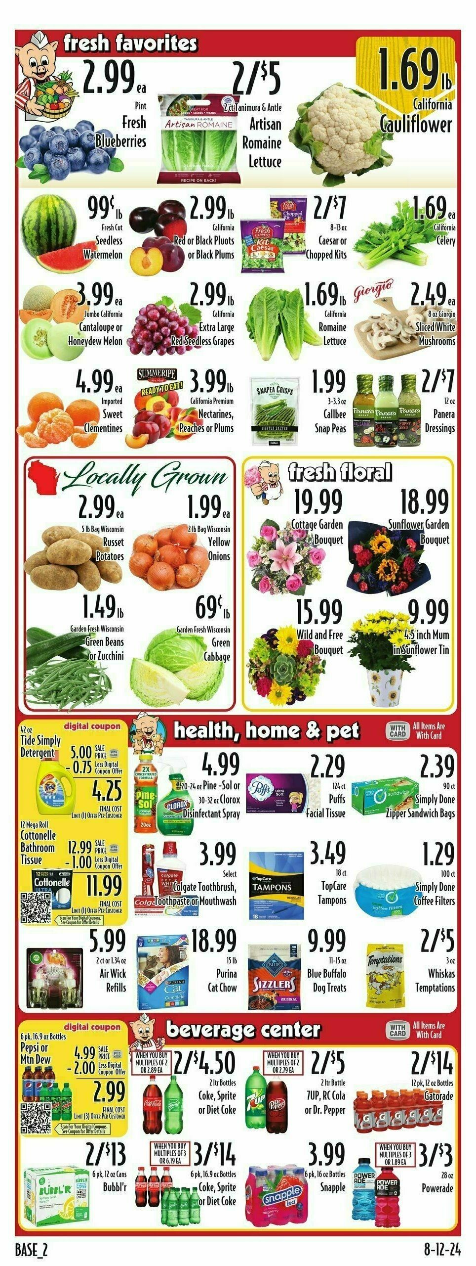 Piggly Wiggly Weekly Ad from August 14