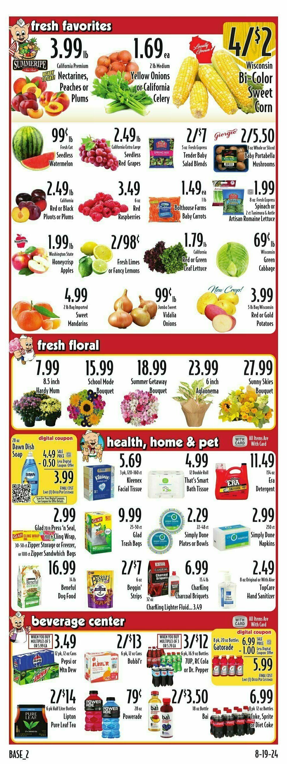 Piggly Wiggly Weekly Ad from August 21