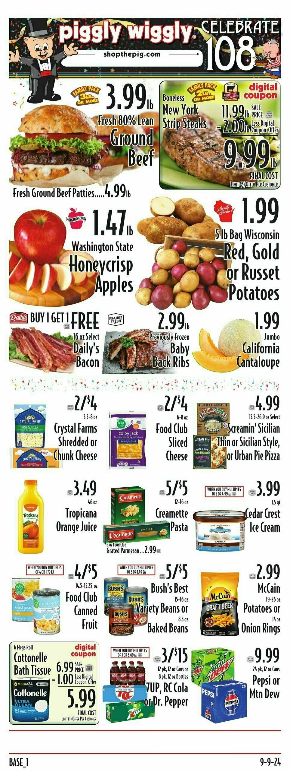 Piggly Wiggly Weekly Ad from September 11