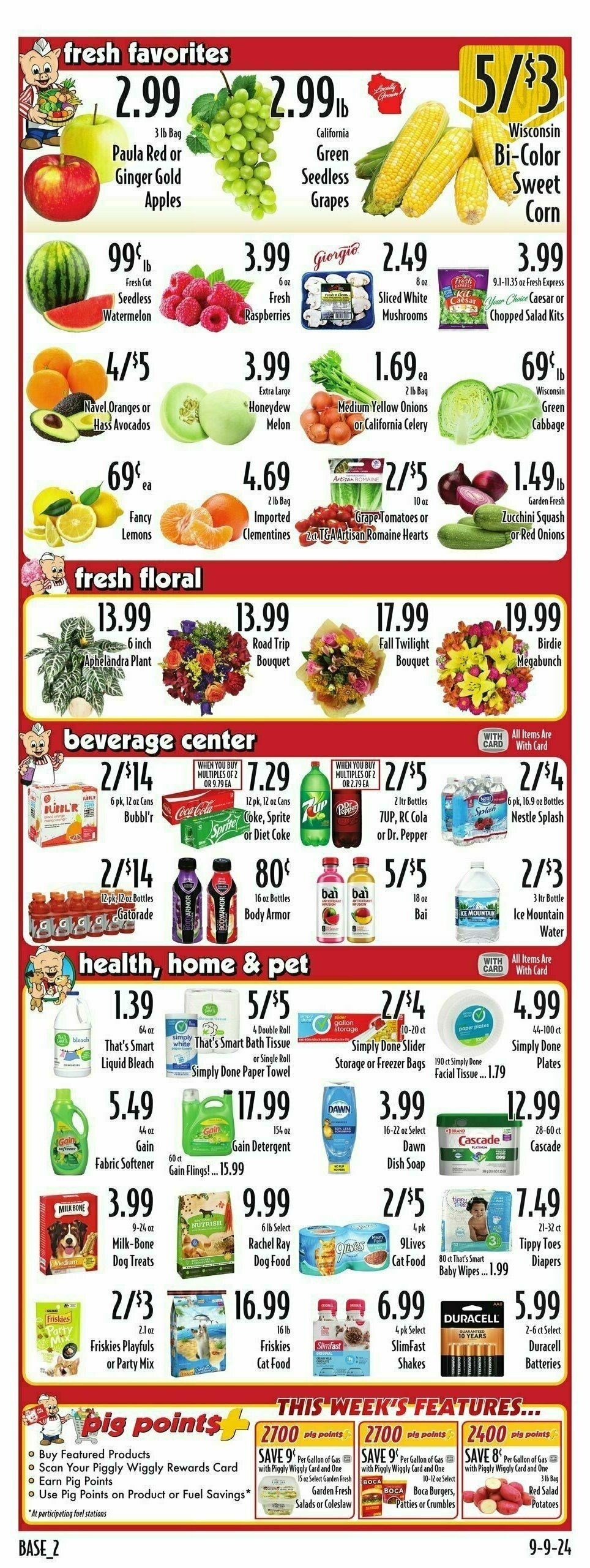 Piggly Wiggly Weekly Ad from September 11