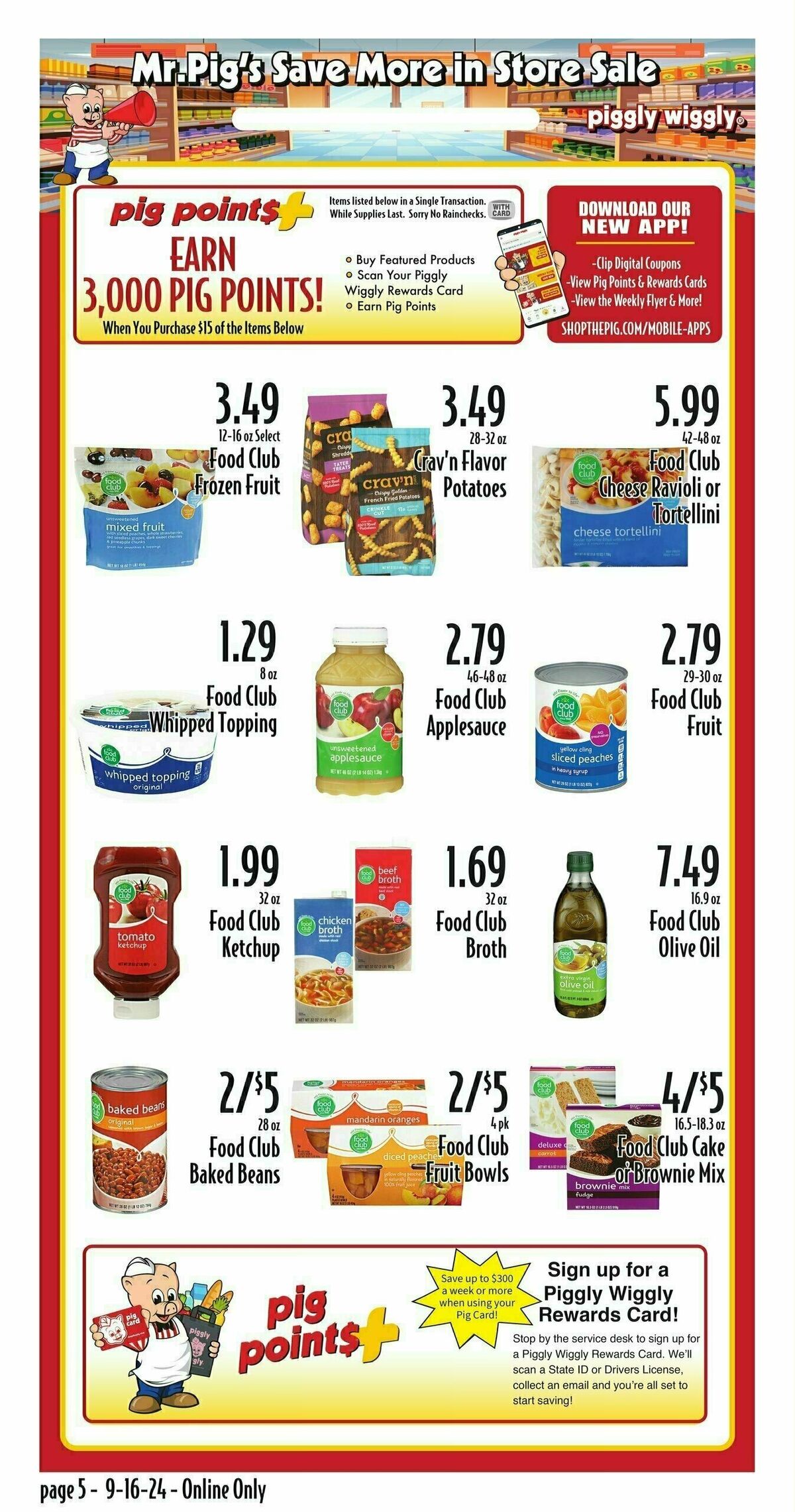 Piggly Wiggly Bank More Points Weekly Ad from September 18