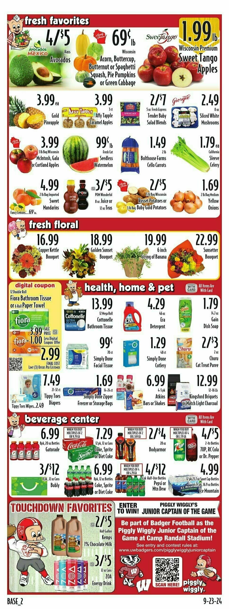 Piggly Wiggly Weekly Ad from September 25