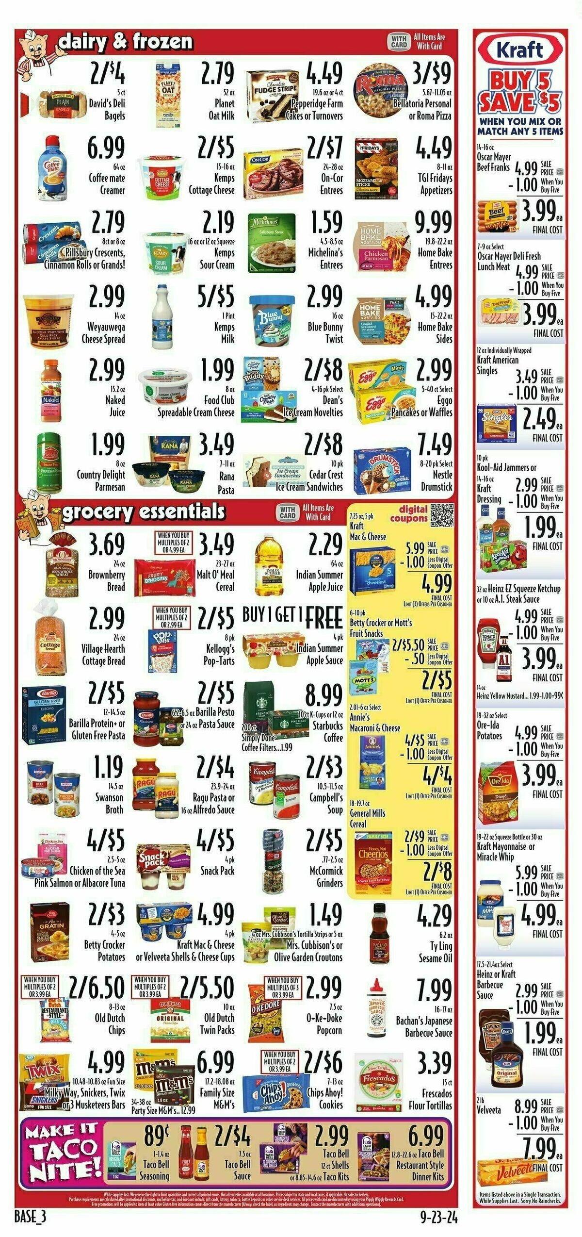 Piggly Wiggly Weekly Ad from September 25