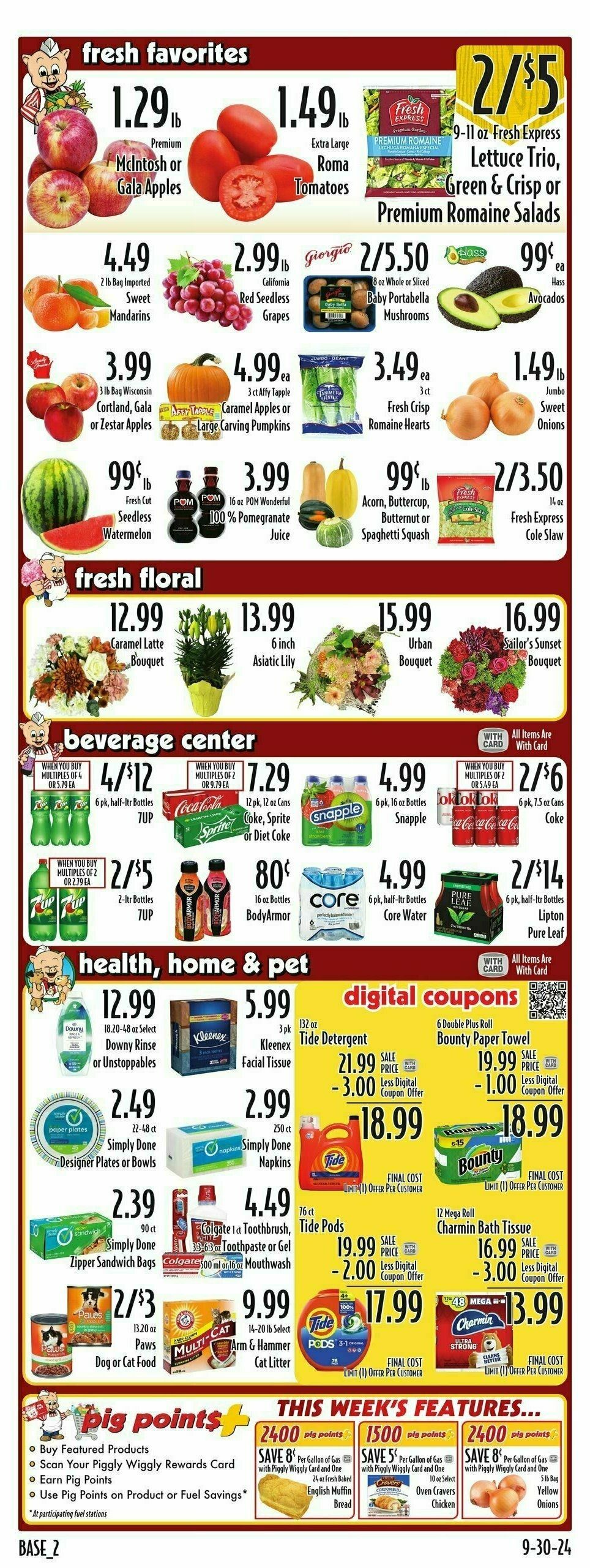 Piggly Wiggly Weekly Ad from October 2