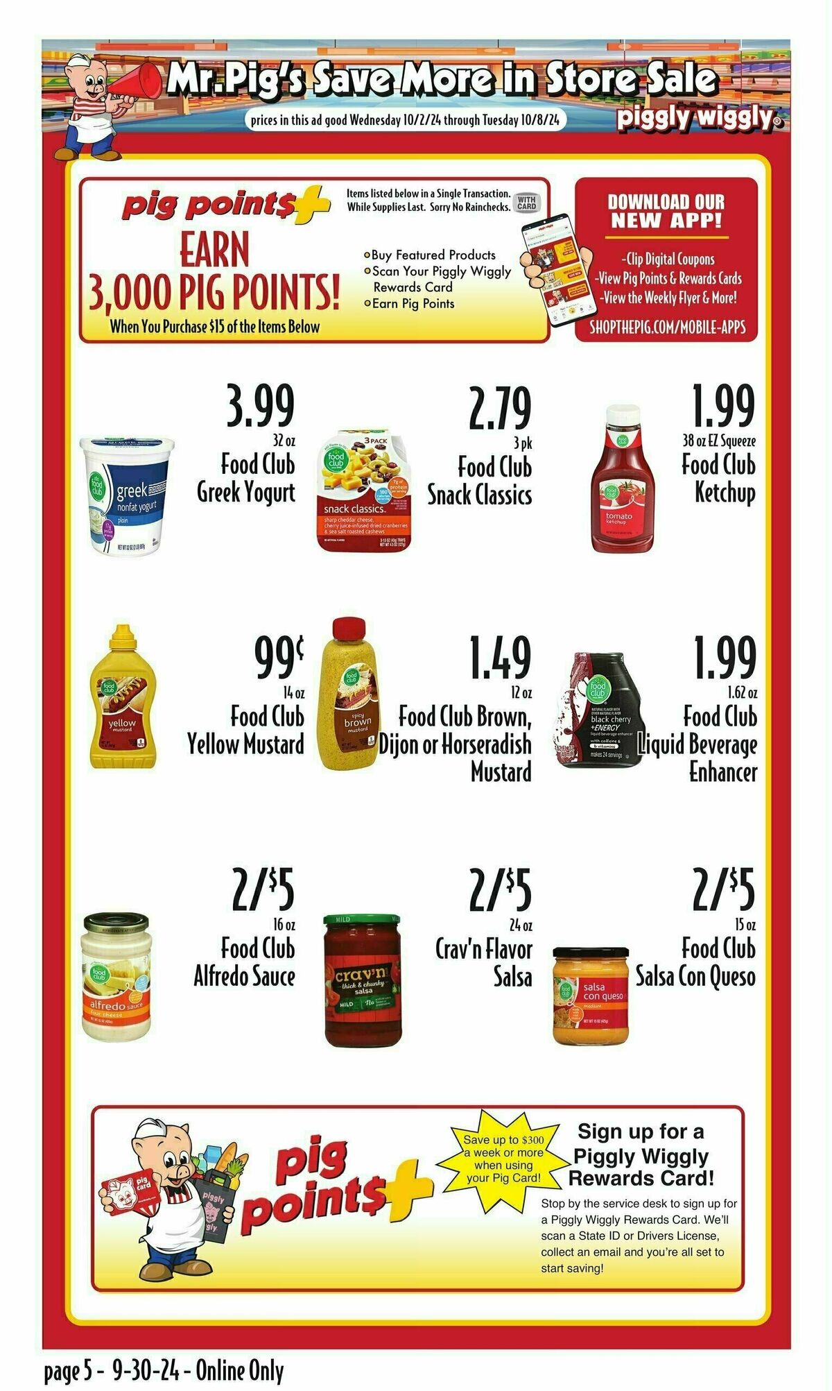 Piggly Wiggly Bank More Points Weekly Ad from October 2