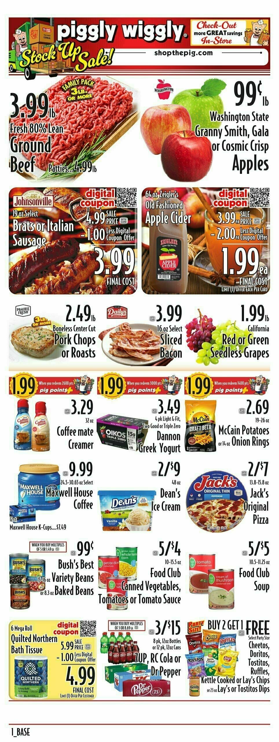 Piggly Wiggly Weekly Ad from October 9