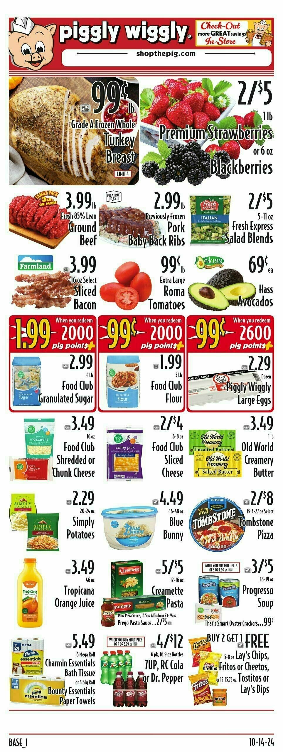 Piggly Wiggly Weekly Ad from October 16