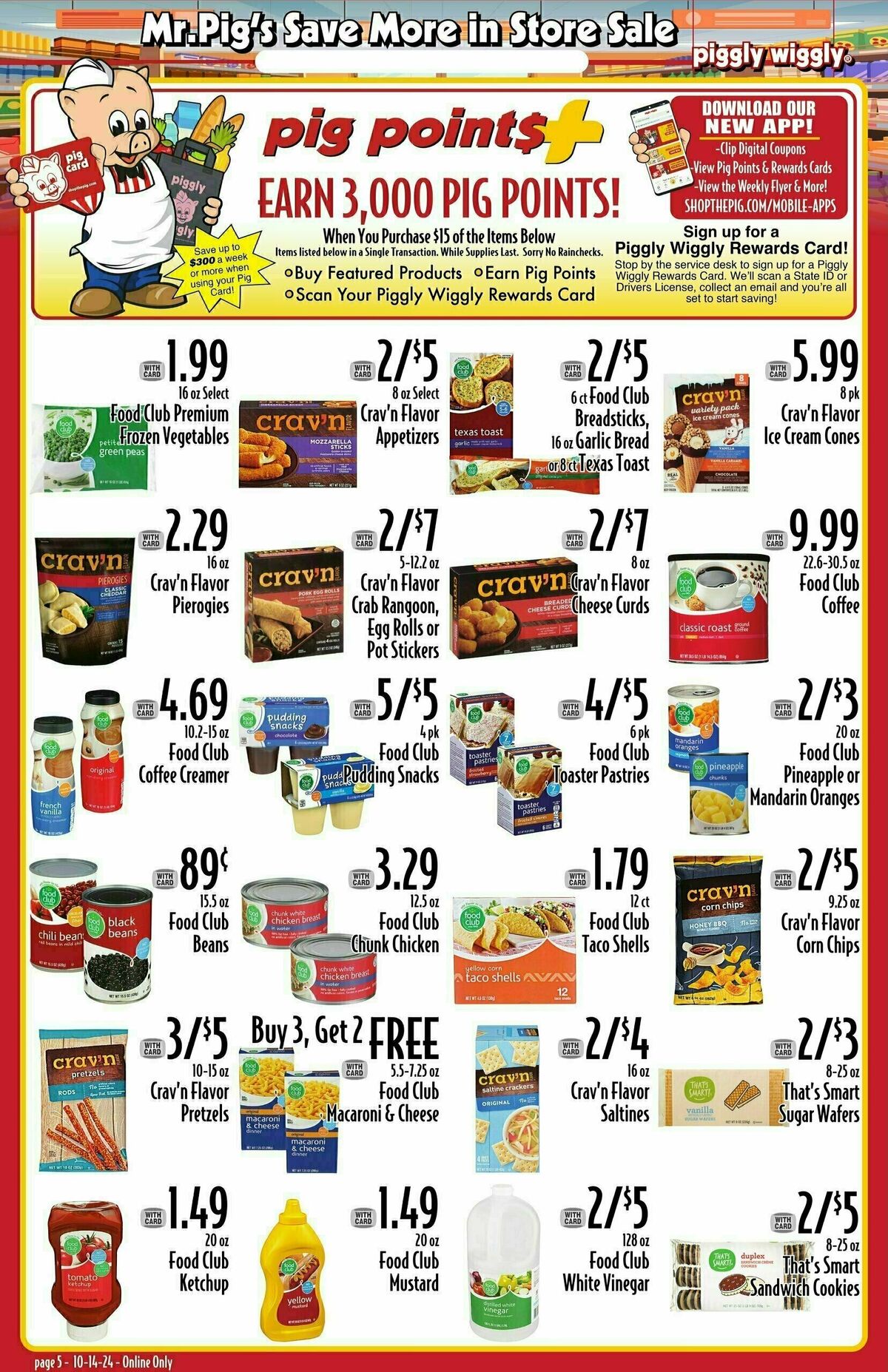 Piggly Wiggly Bank More Points Weekly Ad from October 16