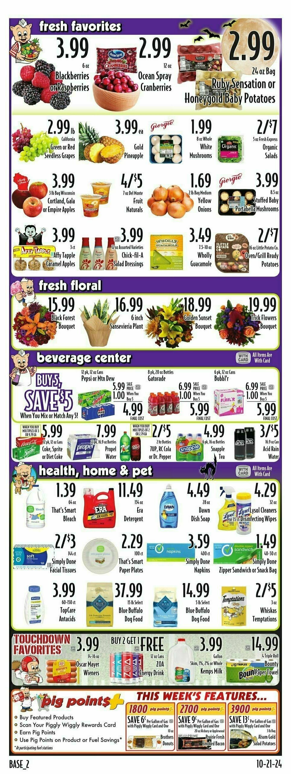 Piggly Wiggly Weekly Ad from October 23