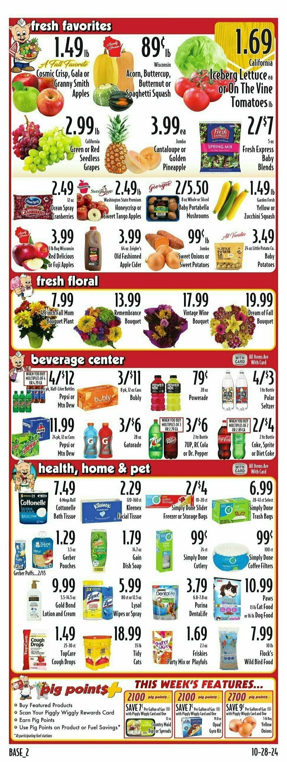 Piggly Wiggly Weekly Ad from October 30