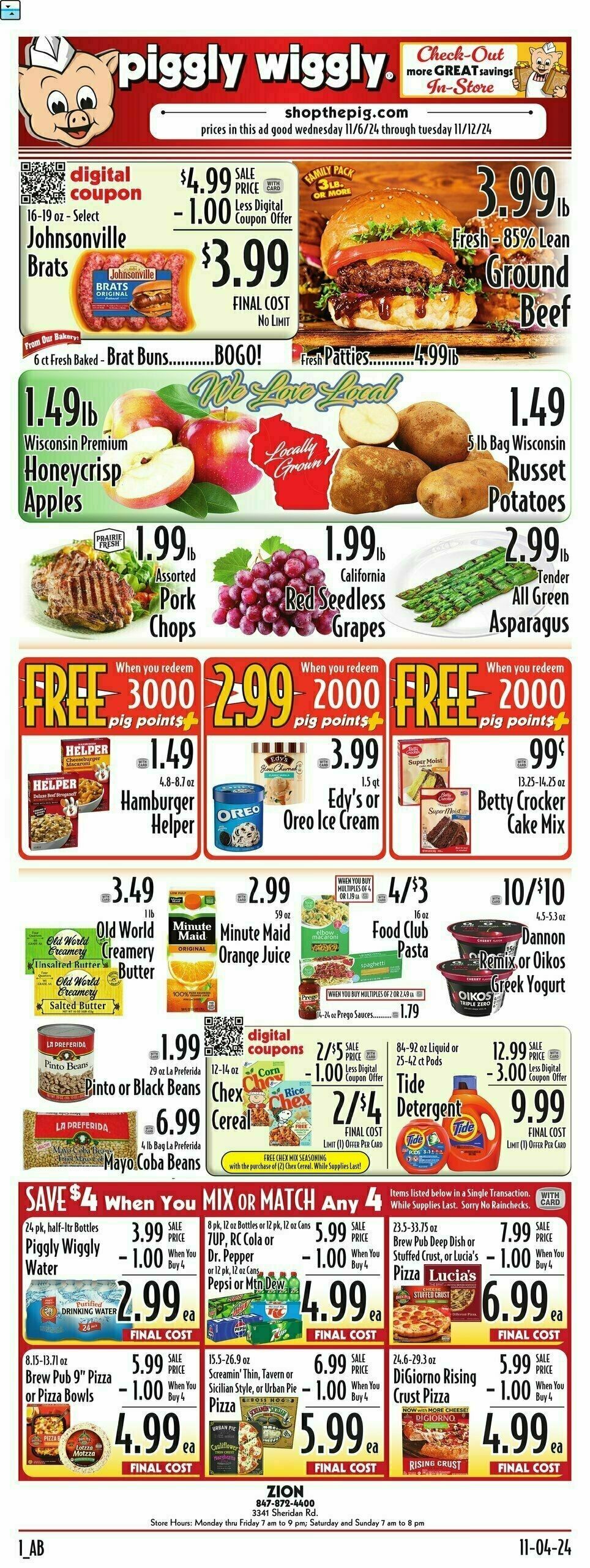 Piggly Wiggly Weekly Ad from November 6