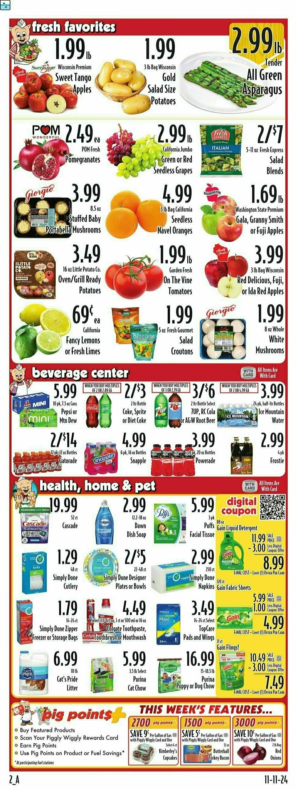 Piggly Wiggly Weekly Ad from November 13