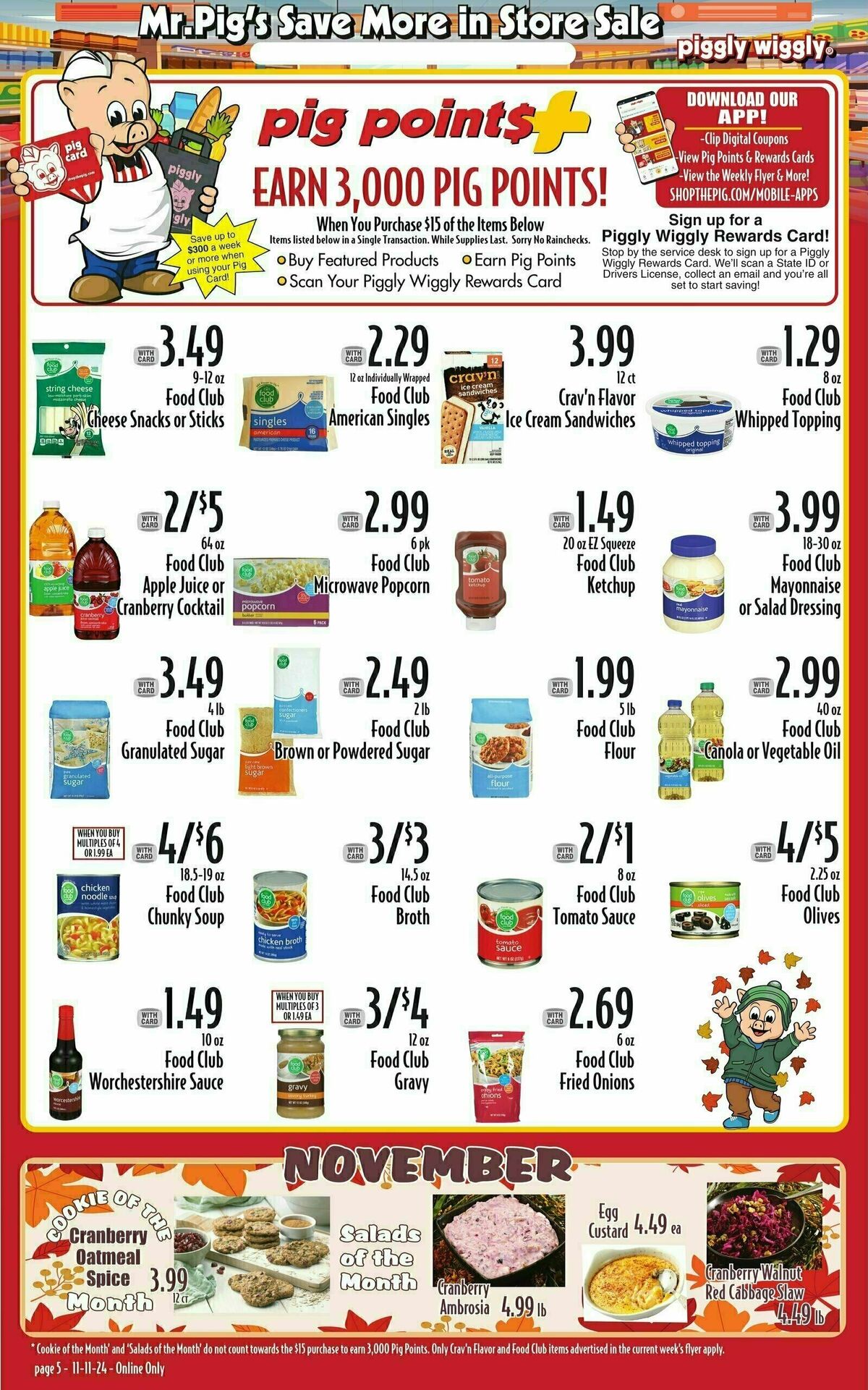 Piggly Wiggly Bank More Points Weekly Ad from November 13