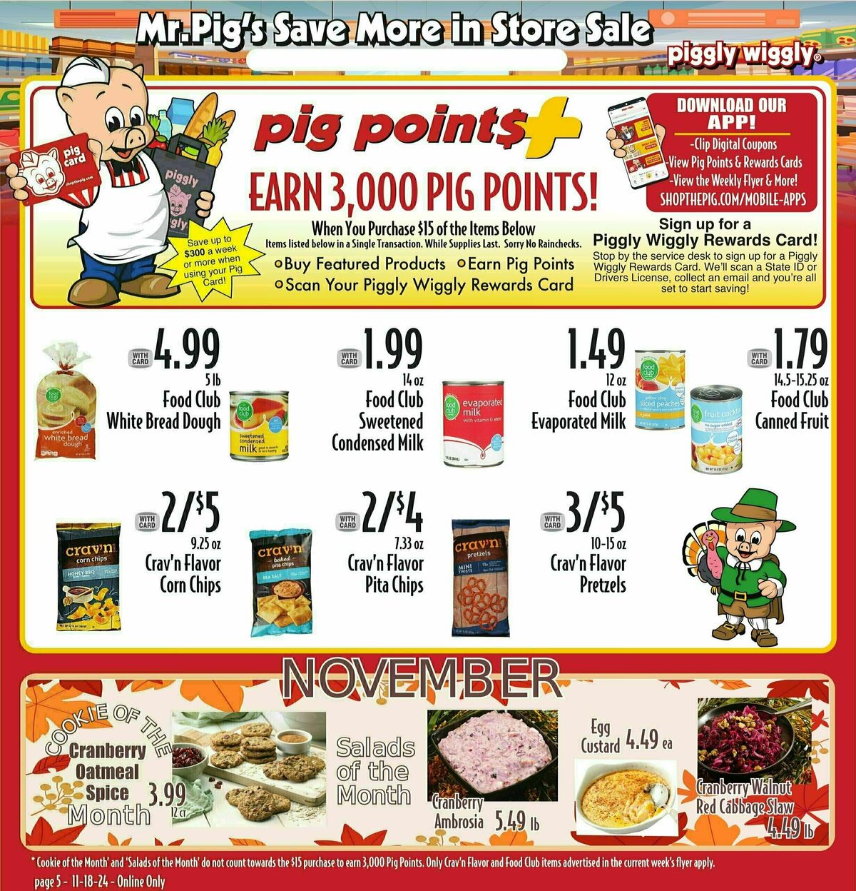 Piggly Wiggly Bank More Points Weekly Ad from November 20