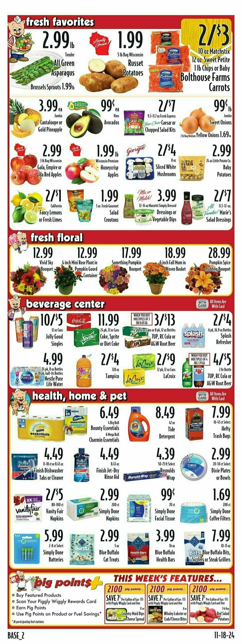 Piggly Wiggly Weekly Ad from November 20