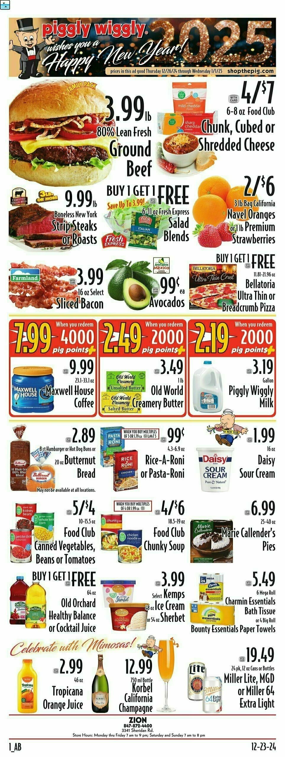 Piggly Wiggly Weekly Ad from December 26