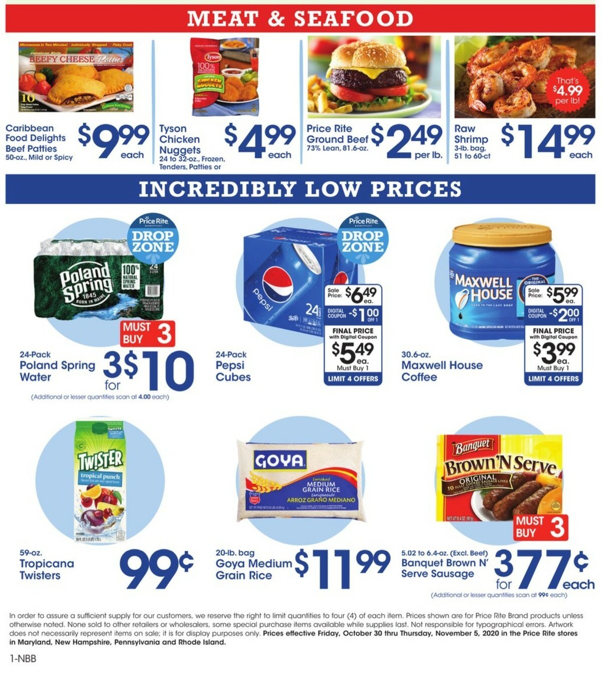 Price Rite Weekly Ad from October 30