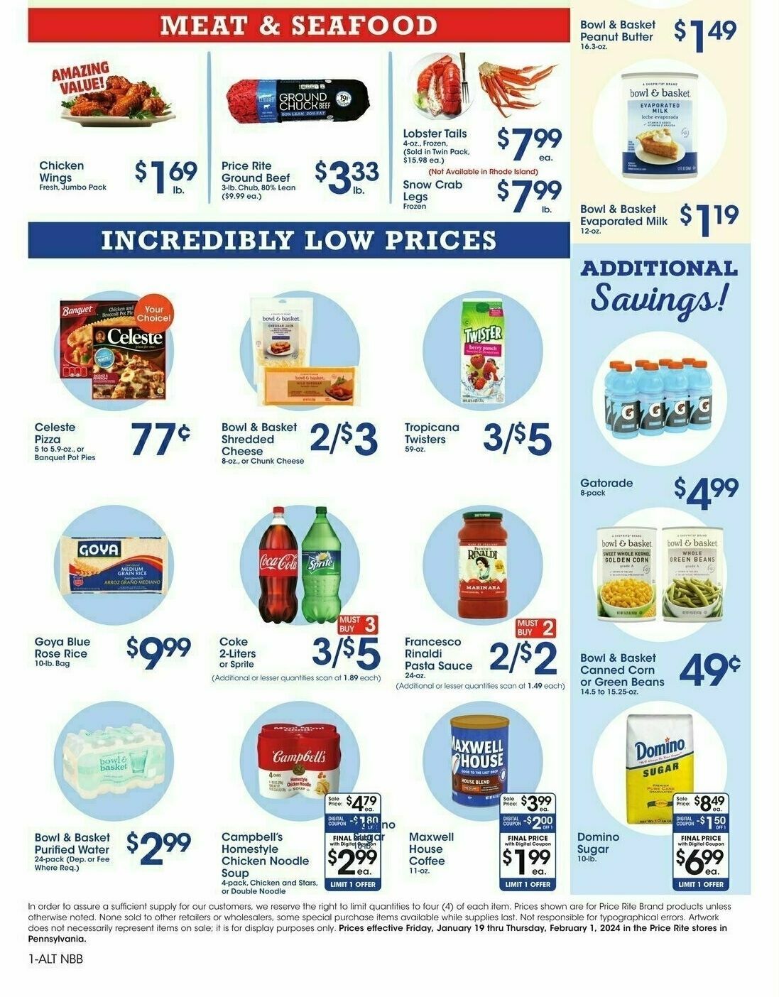 Price Rite Weekly Ad from January 19