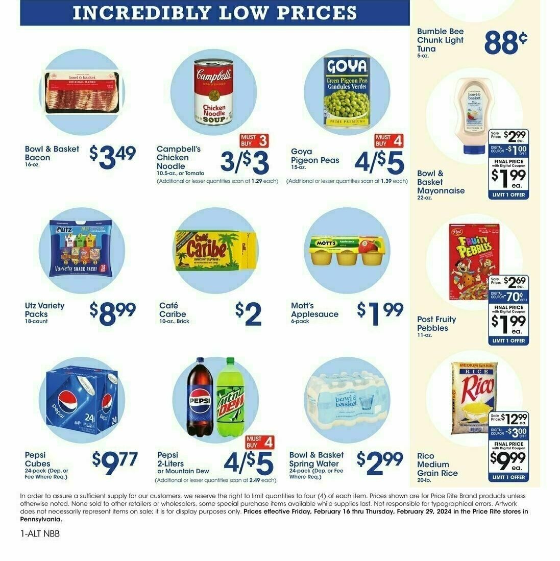 Price Rite Weekly Ad from February 16