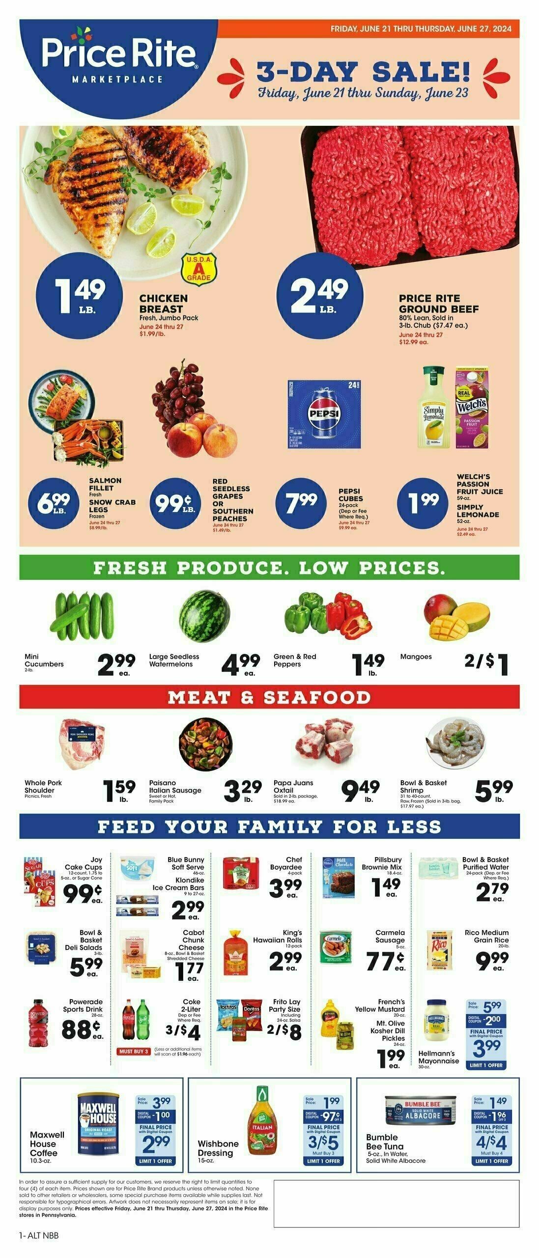 Price Rite Weekly Ad from June 21