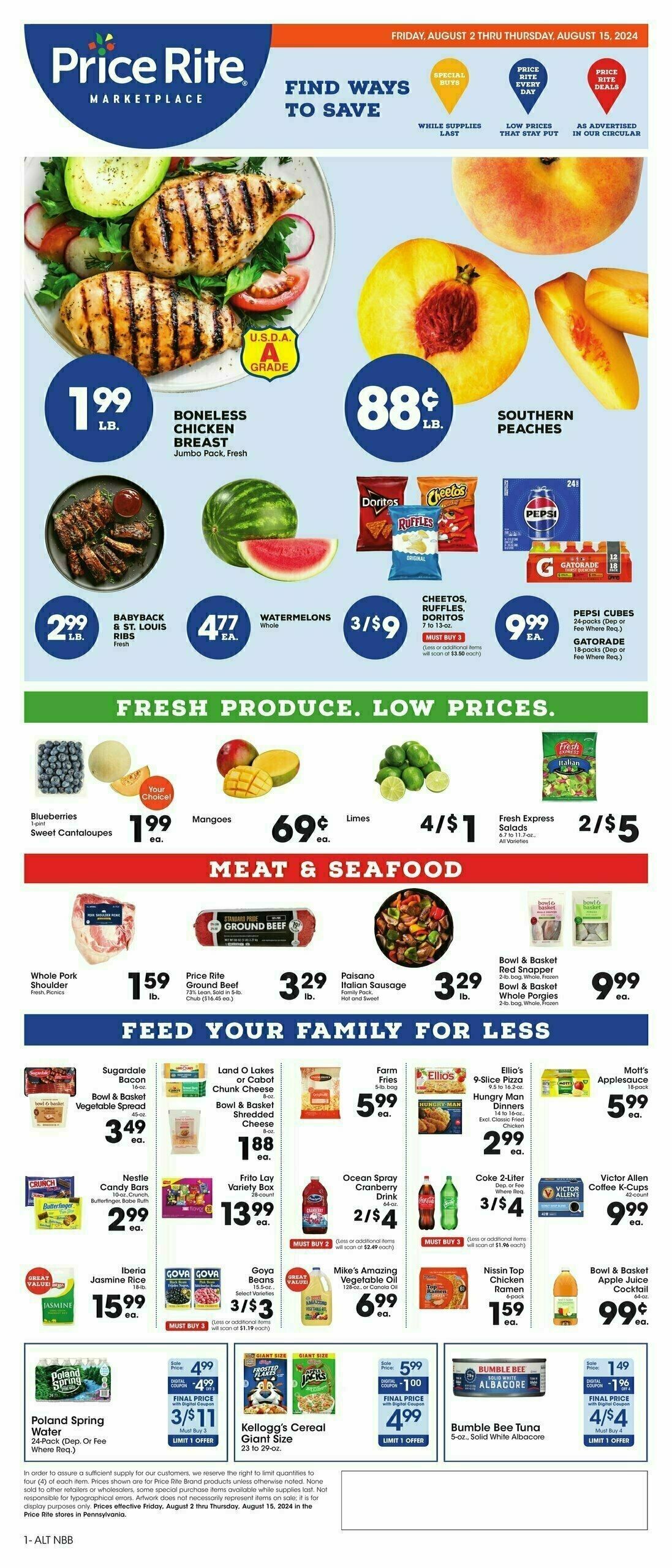 Price Rite Weekly Ad from August 2