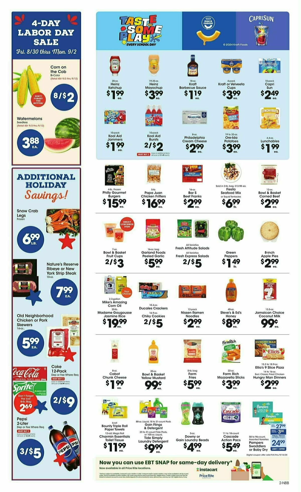 Price Rite Weekly Ad from August 30