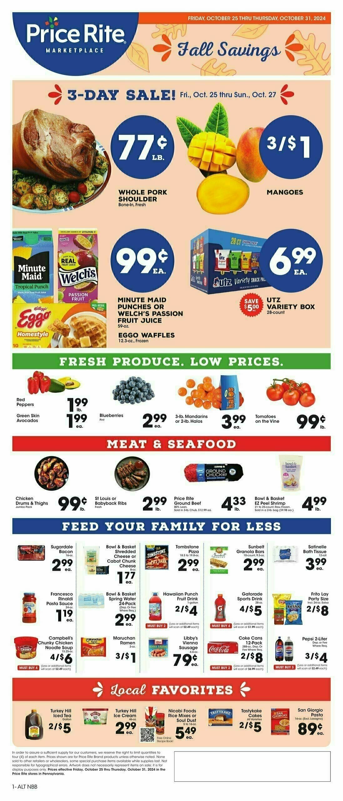 Price Rite Weekly Ad from October 25