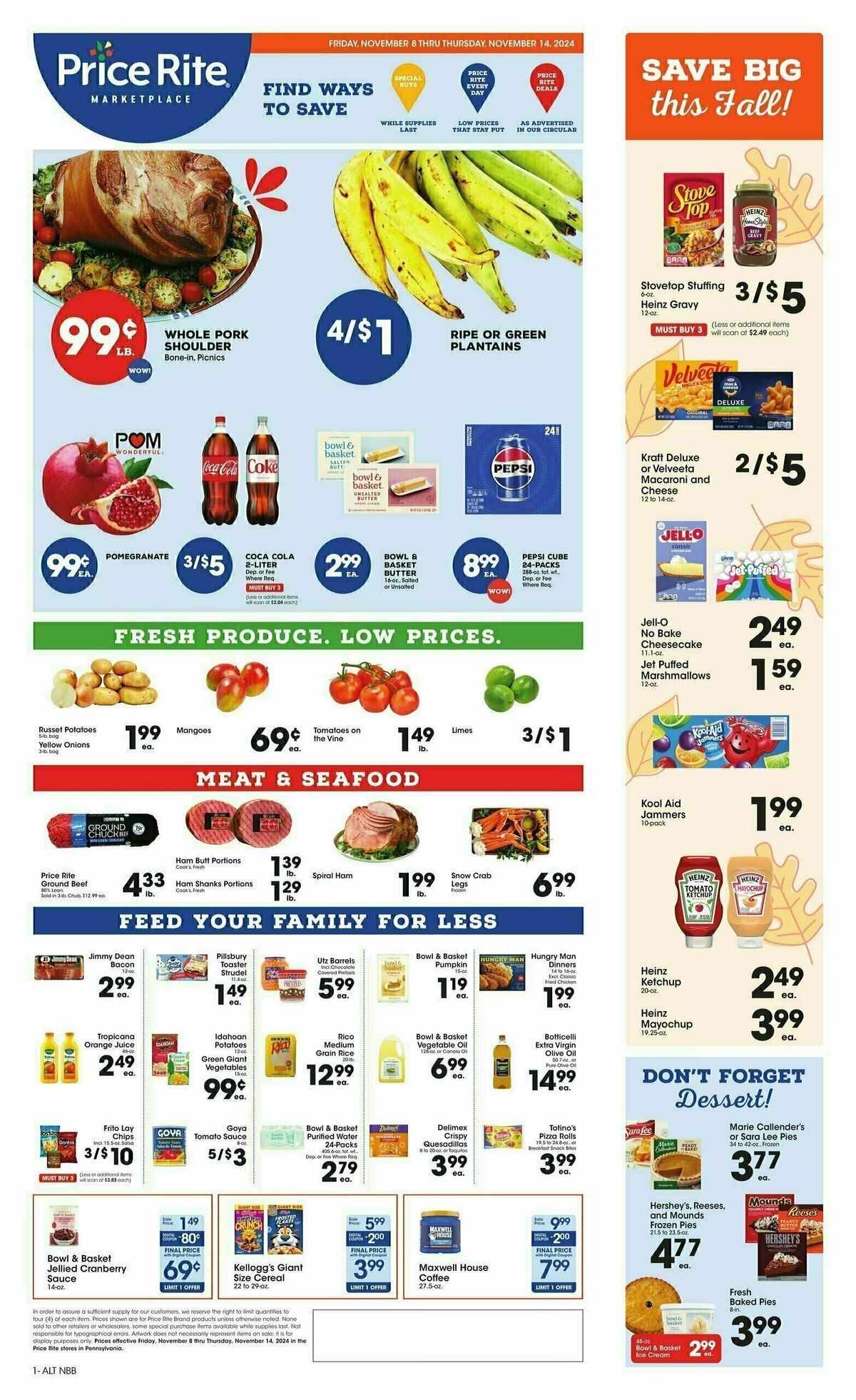 Price Rite Weekly Ad from November 8