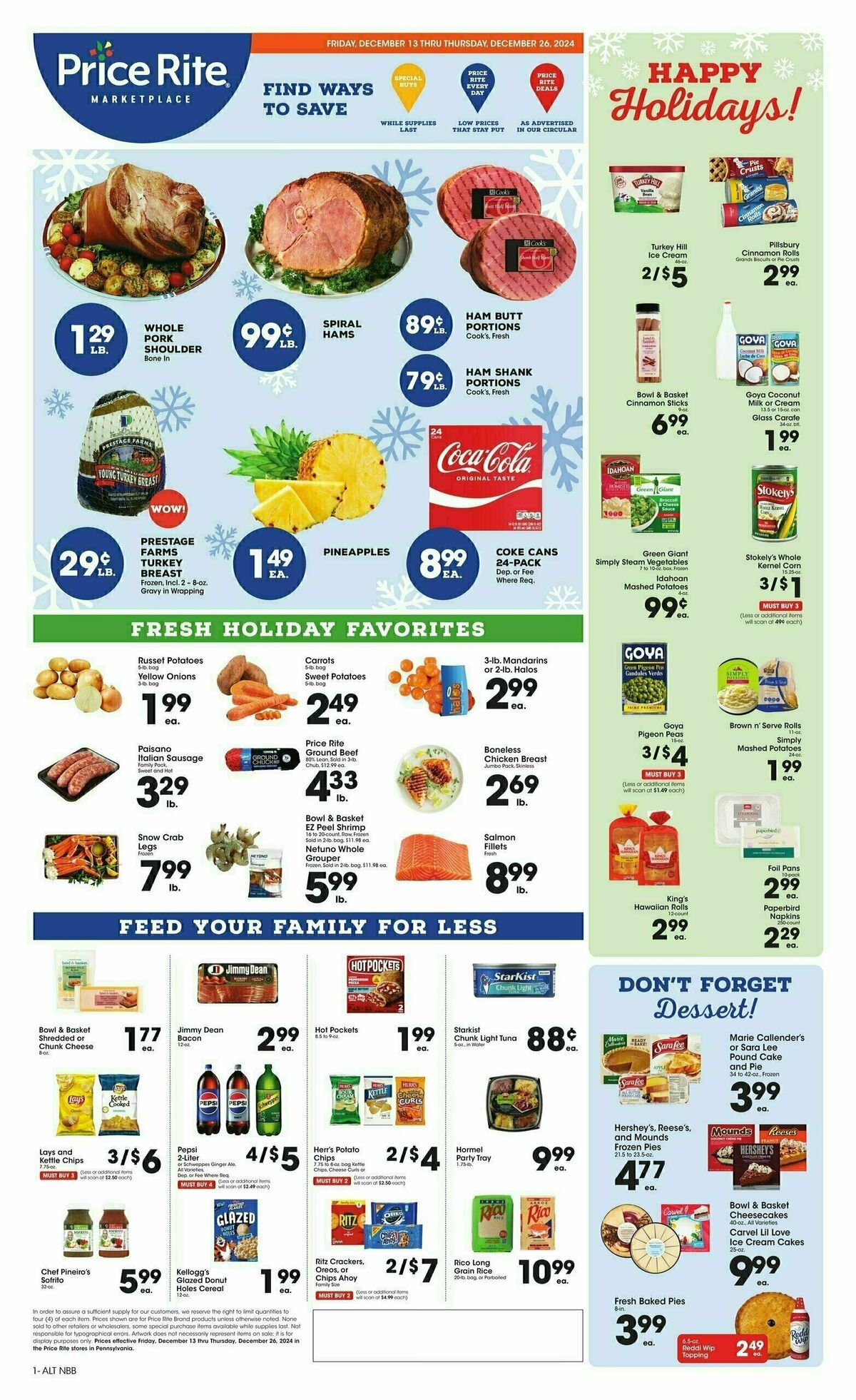 Price Rite Weekly Ad from December 13