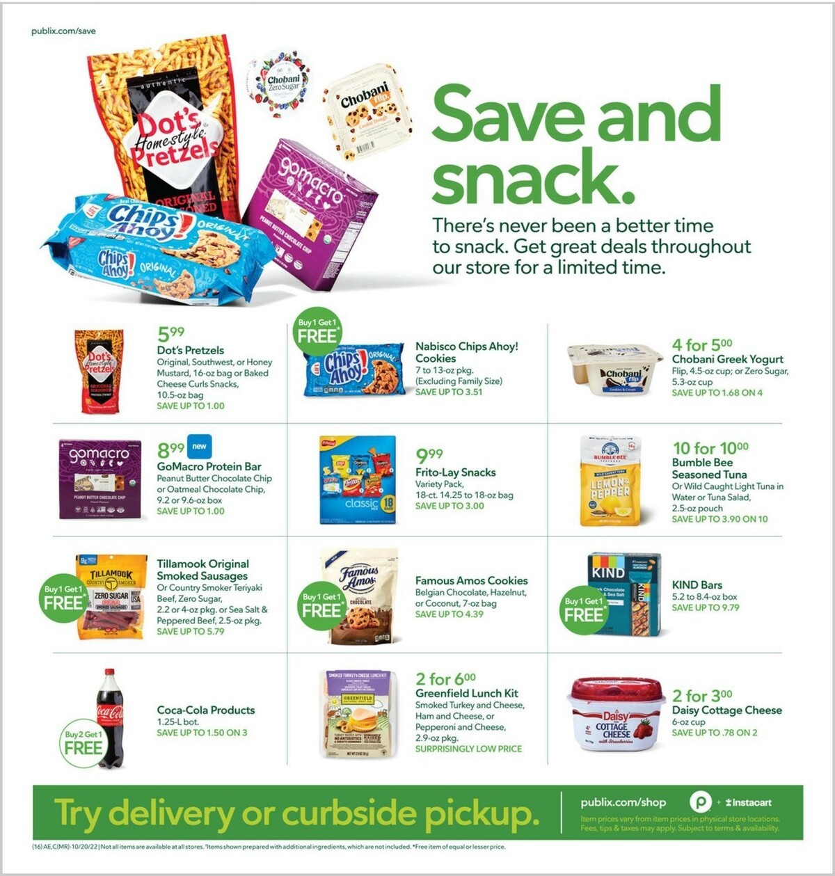 Publix Snacks on Sale Weekly Ad from October 19