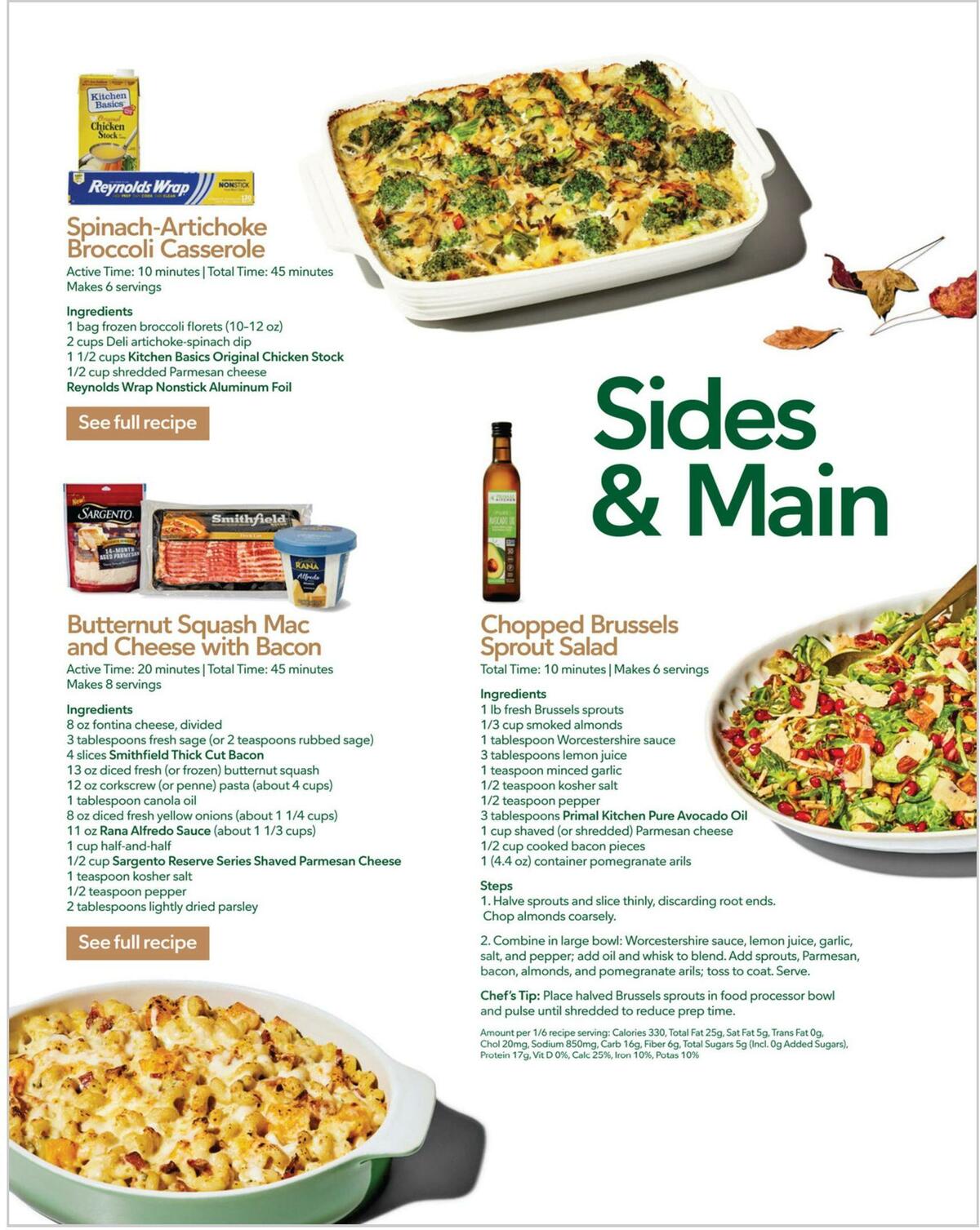 Publix Thanksgiving Recipes Weekly Ad from November 9