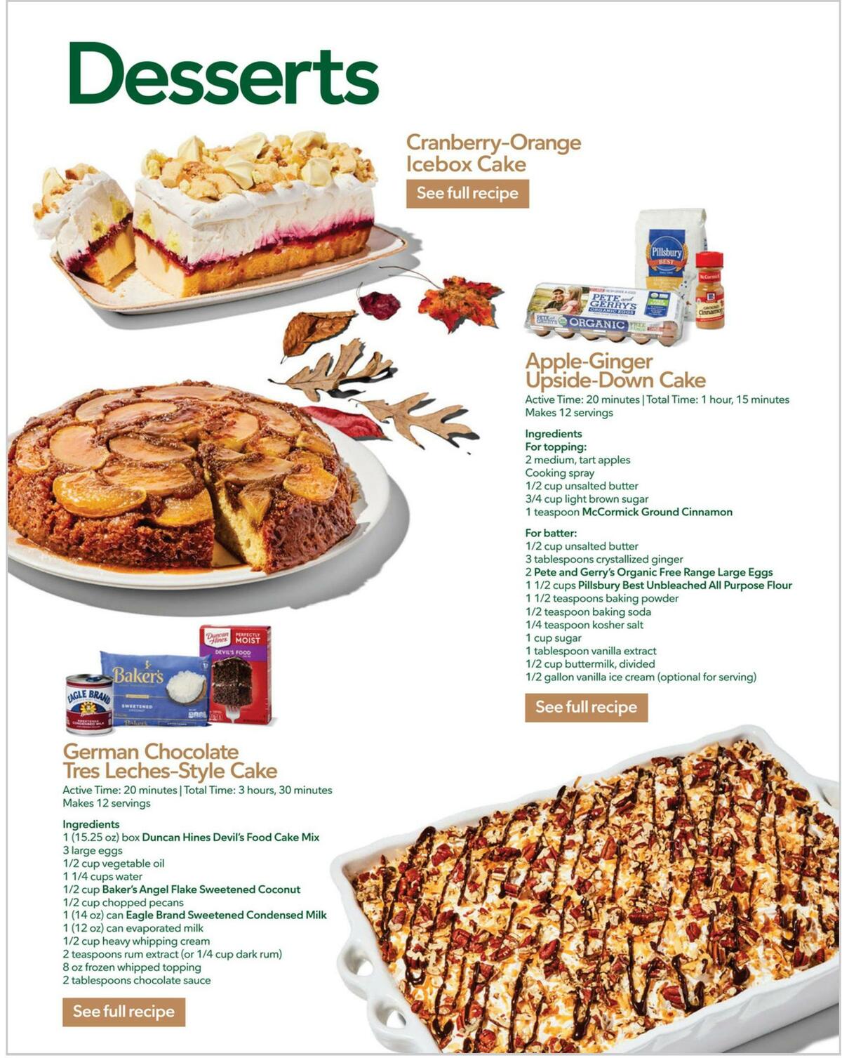 Publix Thanksgiving Recipes Weekly Ad from November 9