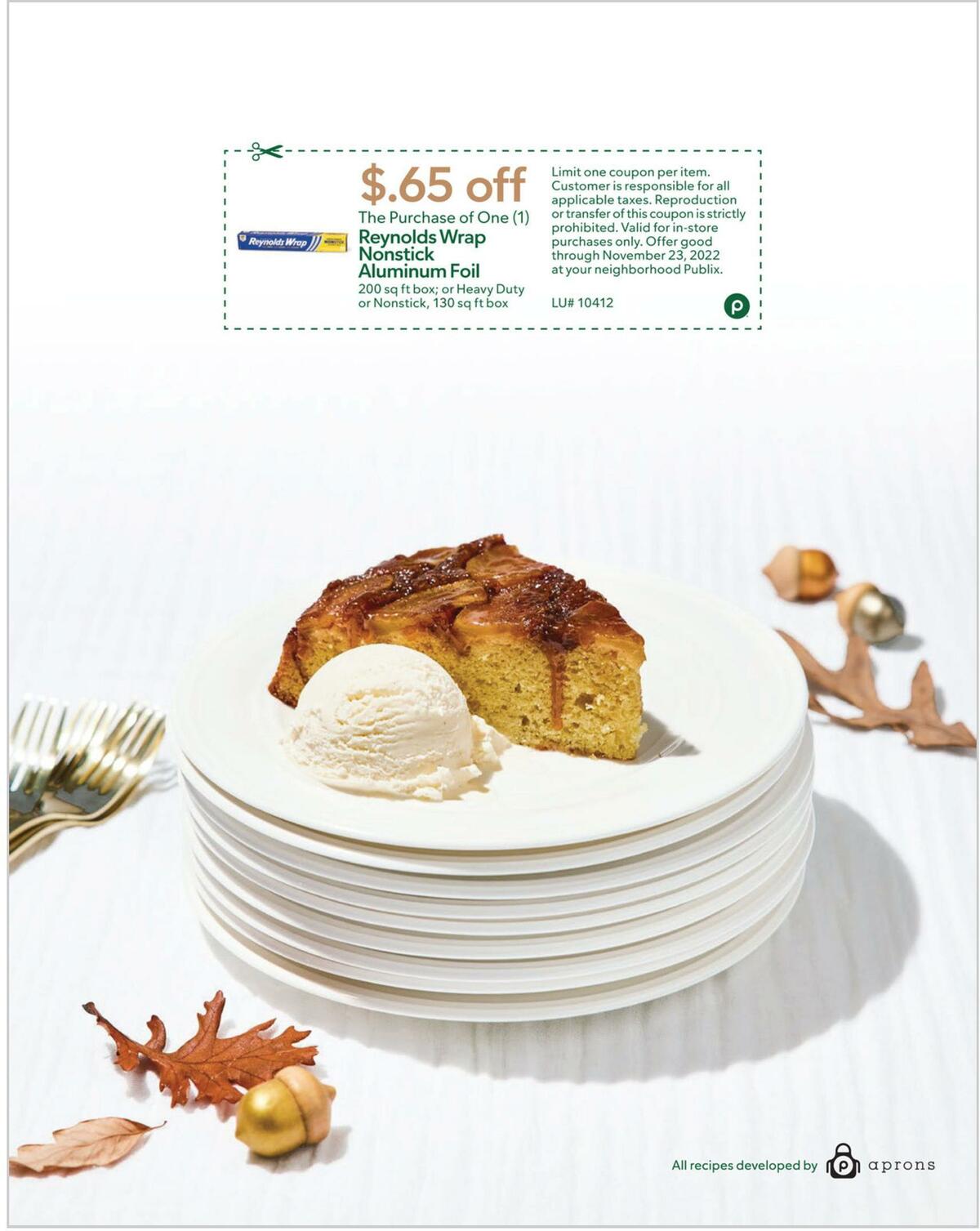 Publix Thanksgiving Recipes Weekly Ad from November 9