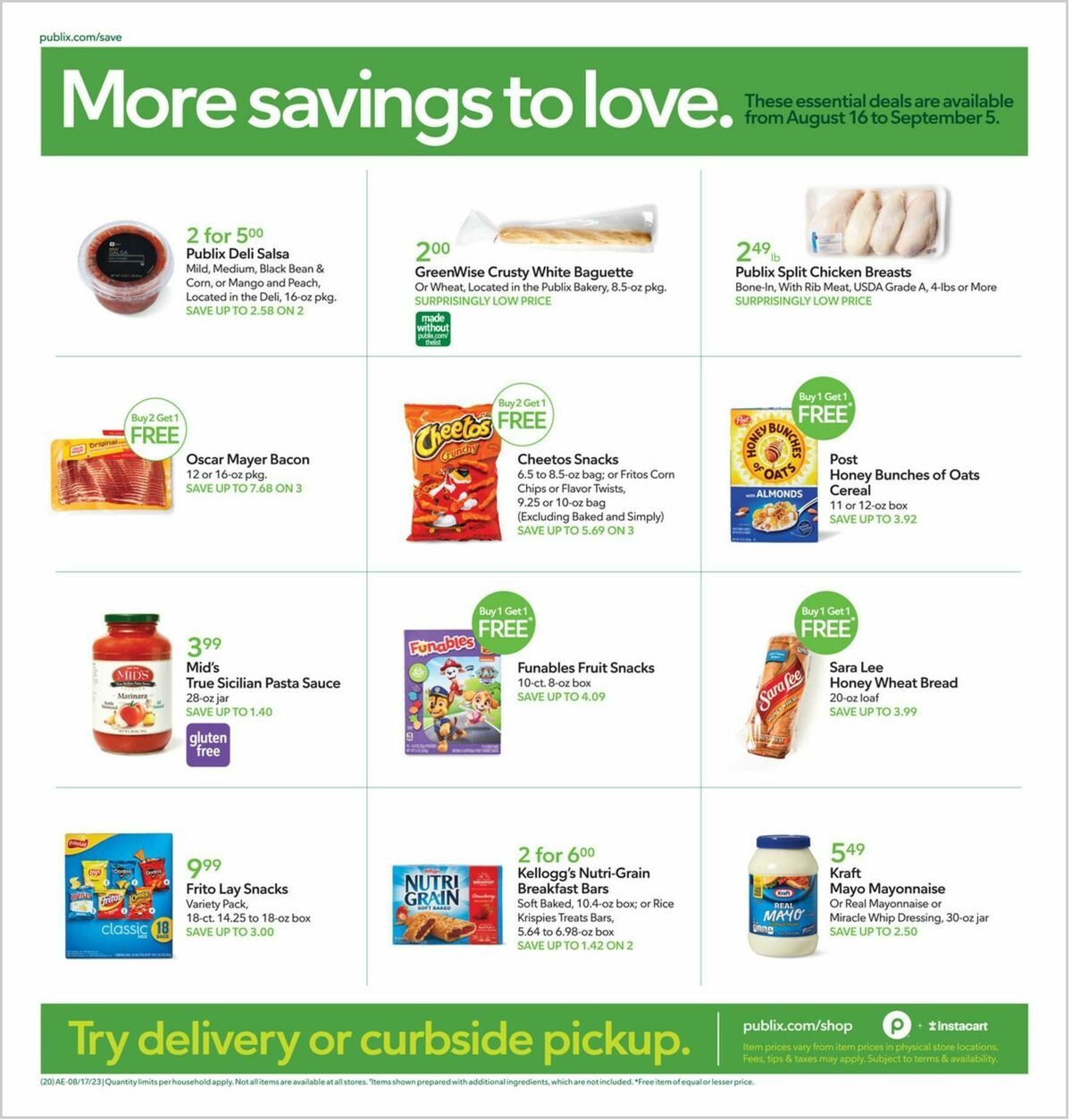 Publix Weekly Ad from August 23