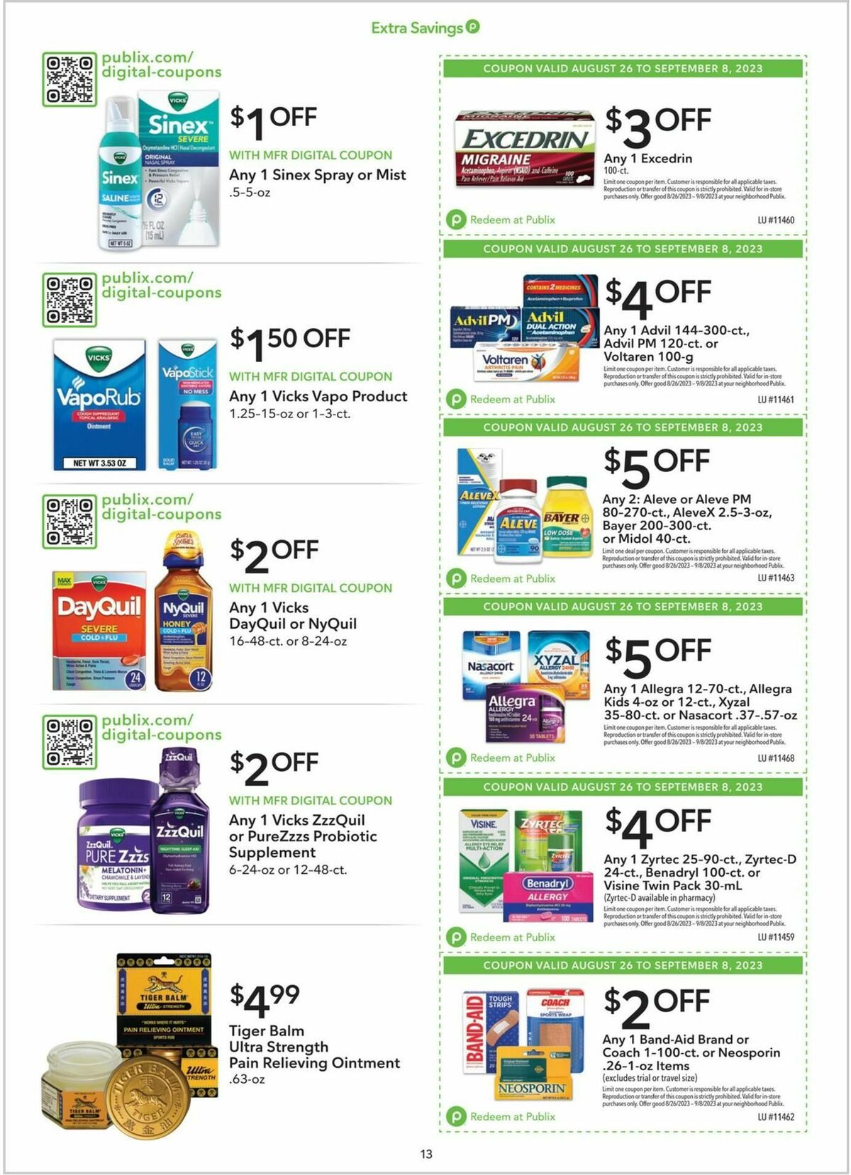 Publix Extra Savings Weekly Ad from August 26