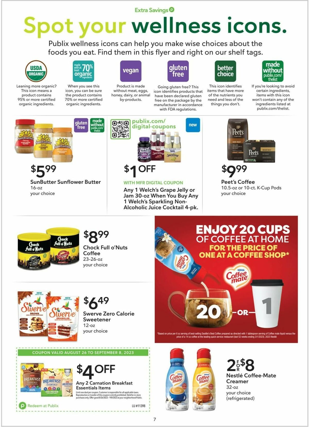 Publix Extra Savings Weekly Ad from August 26