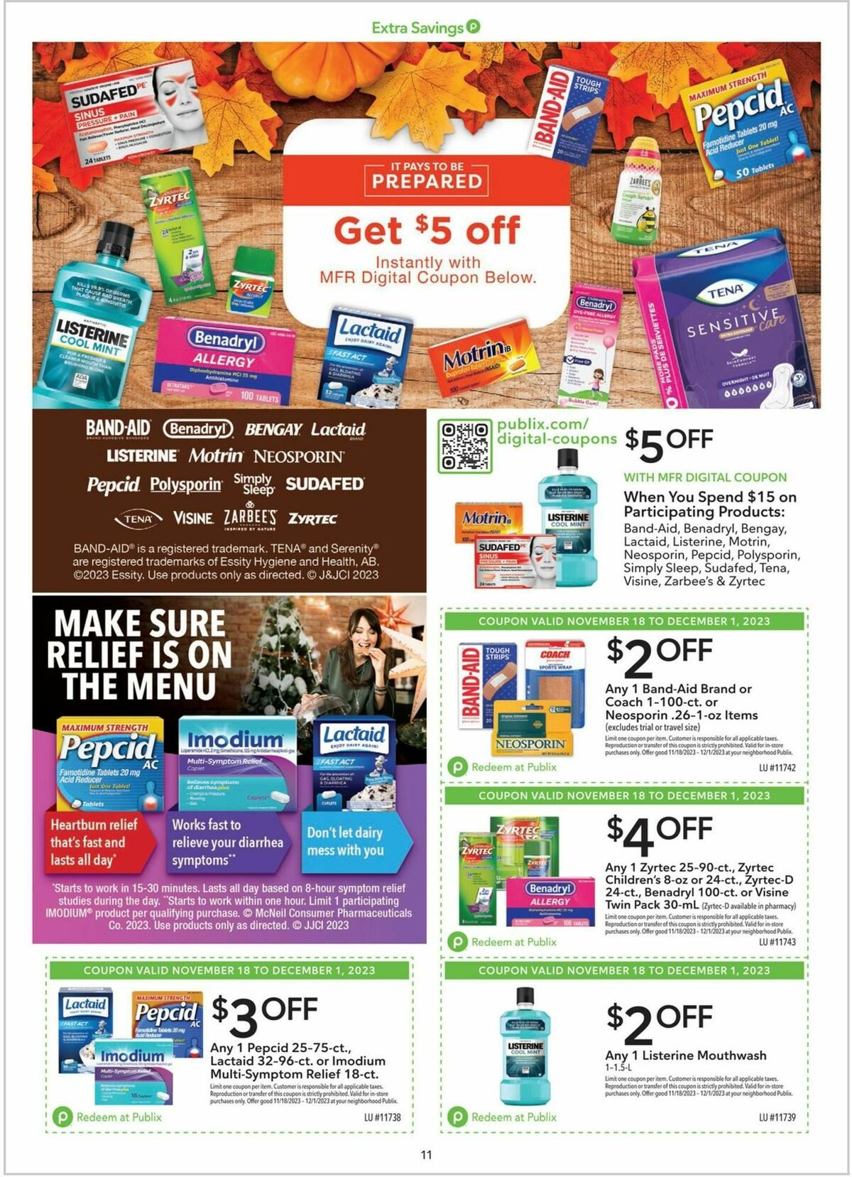 Publix Extra Savings Weekly Ad from November 18