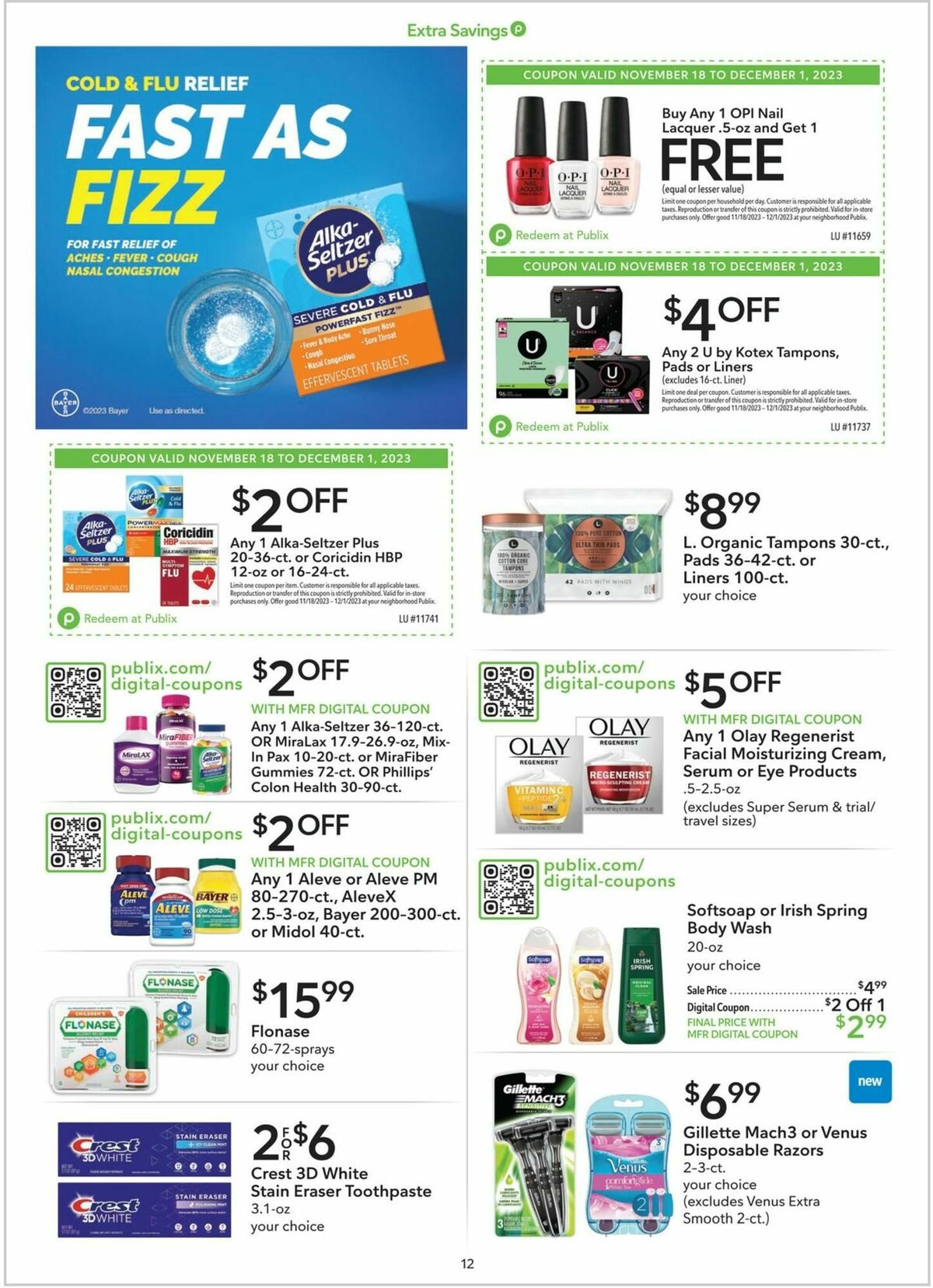 Publix Extra Savings Weekly Ad from November 18