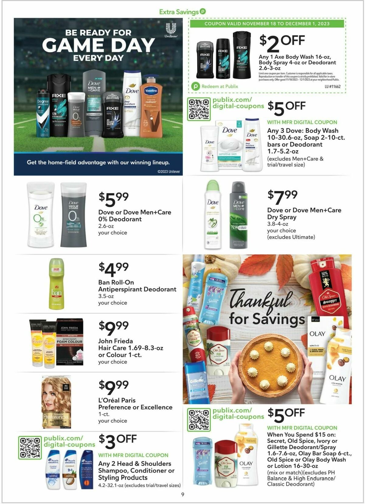 Publix Extra Savings Weekly Ad from November 18