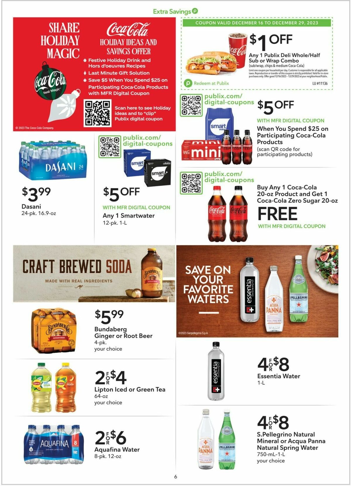 Publix Extra Savings Weekly Ad from December 16