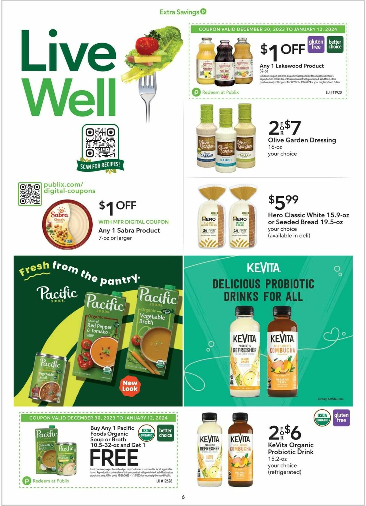 Publix Extra Savings Weekly Ad from December 30