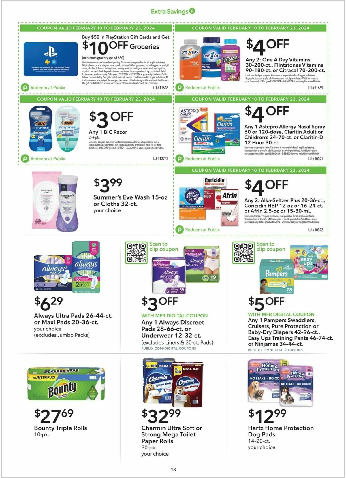 Publix Extra Savings Weekly Ad from February 10