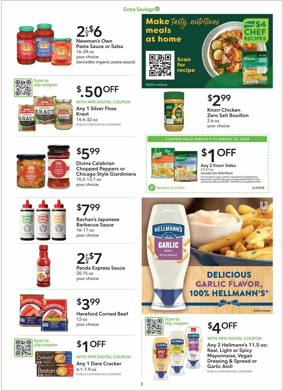 Publix Extra Savings Weekly Ad from March 9