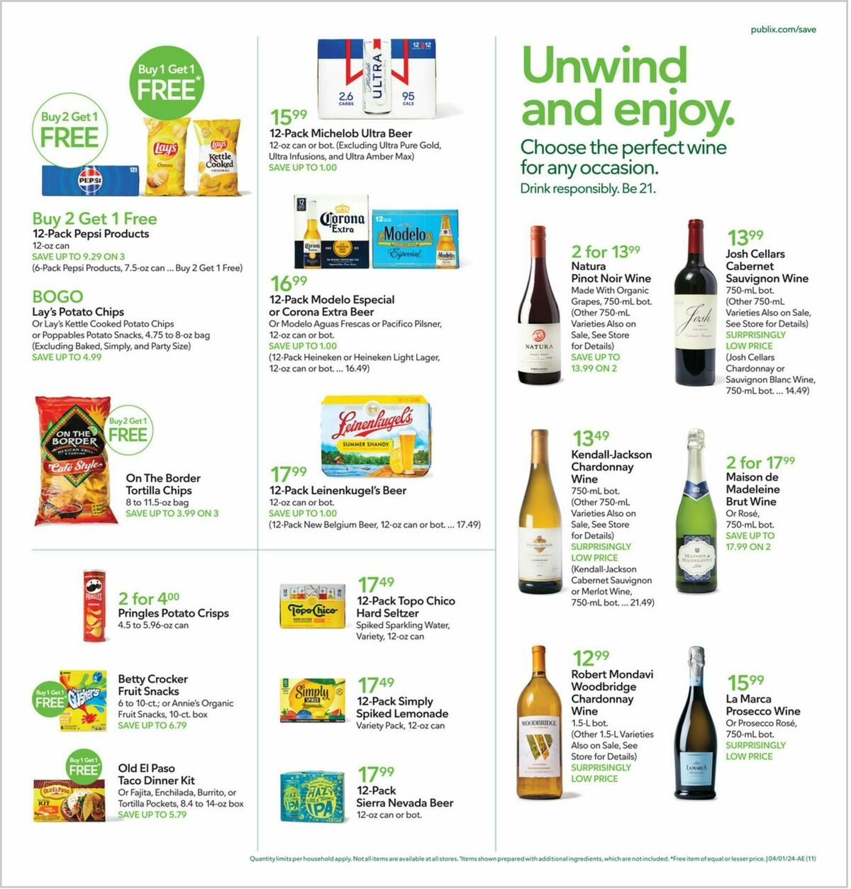 Publix Weekly Ad from April 1