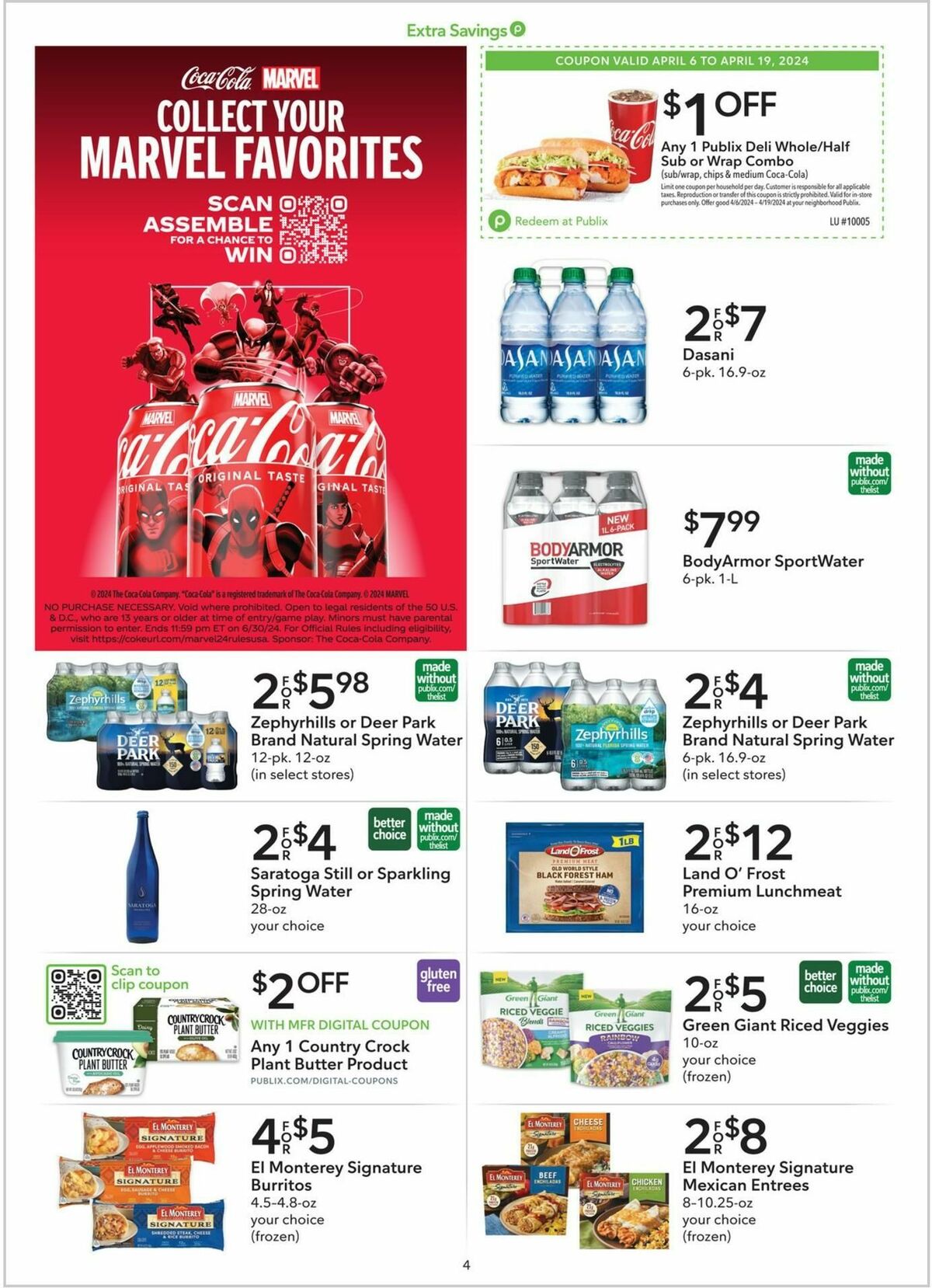 Publix Extra Savings Weekly Ad from April 6