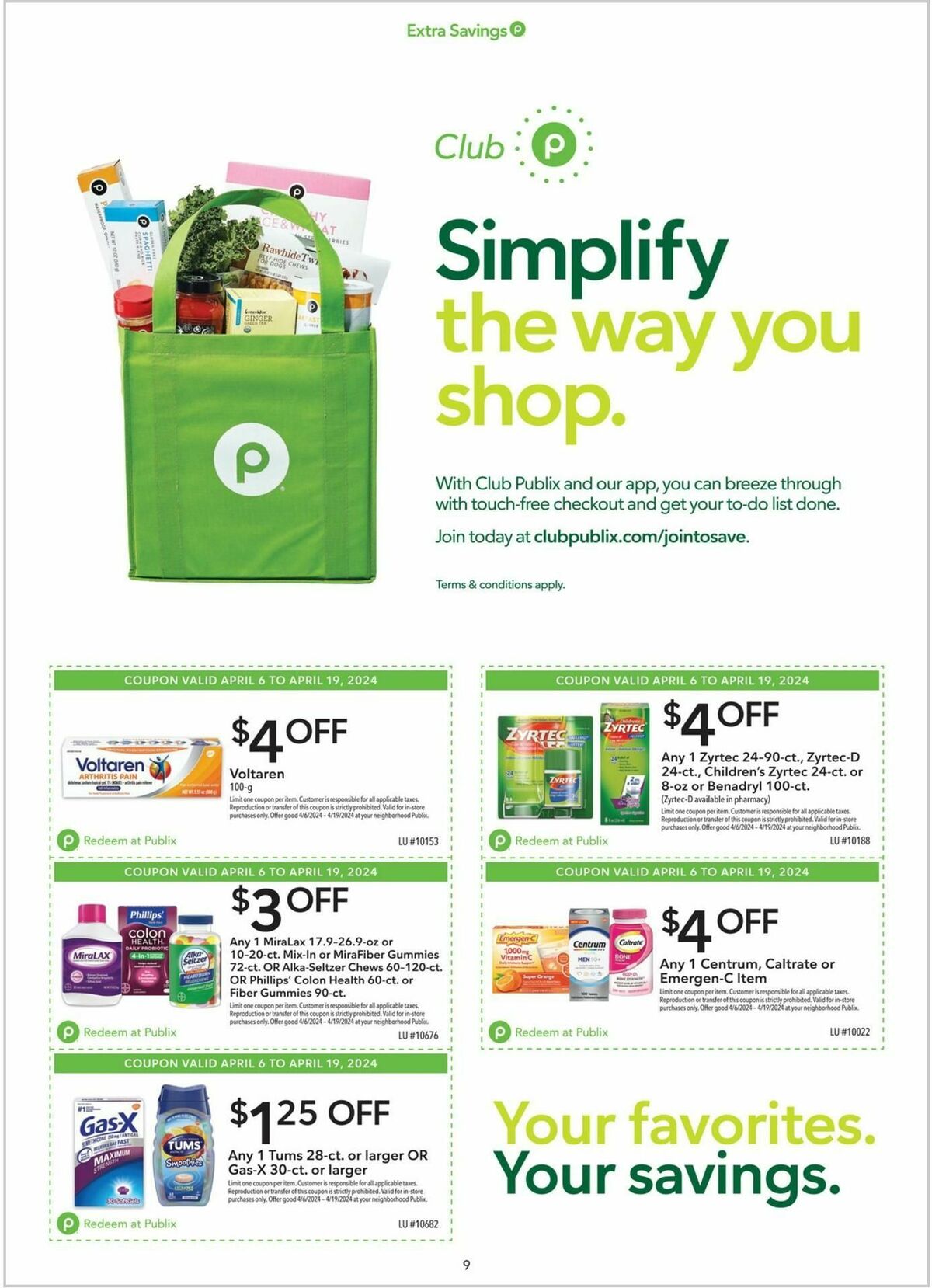 Publix Extra Savings Weekly Ad from April 6