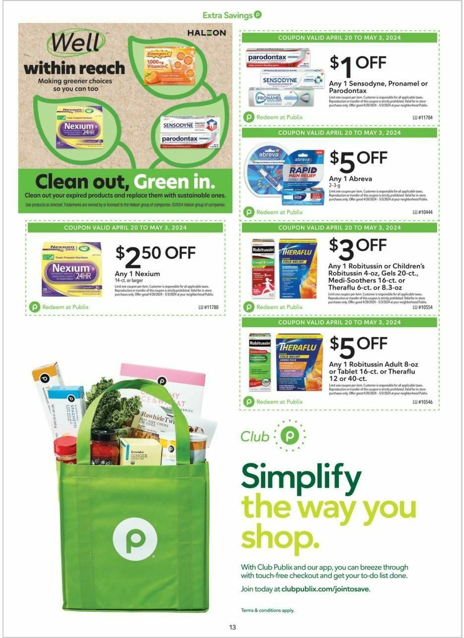 Publix Extra Savings Weekly Ad from April 20