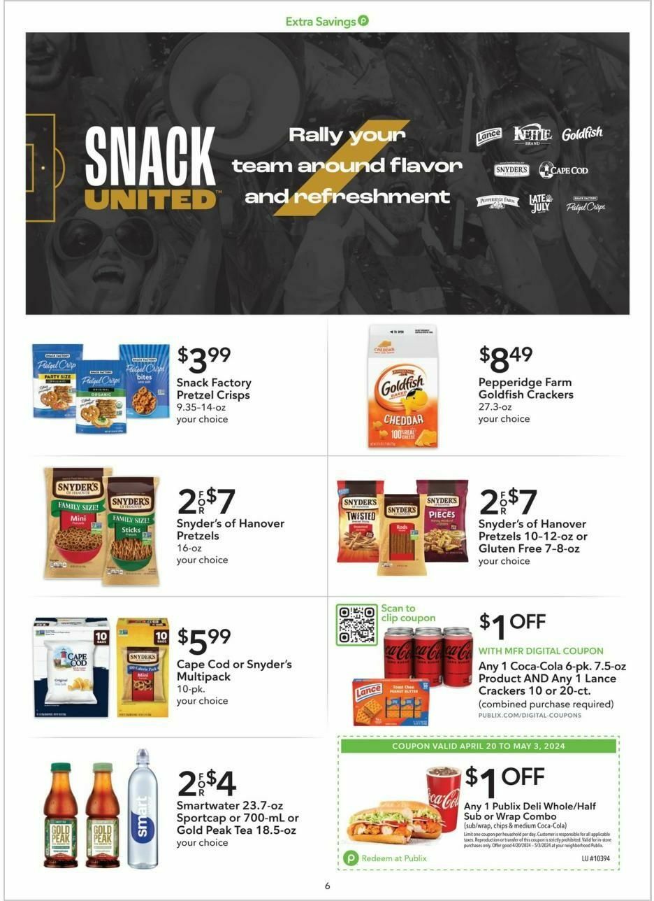 Publix Extra Savings Weekly Ad from April 20