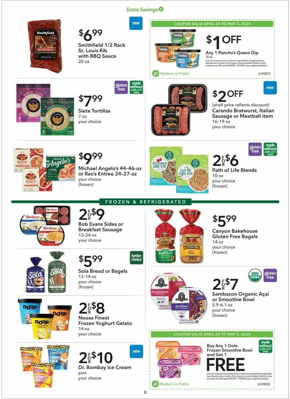 Publix Extra Savings Weekly Ad from April 20