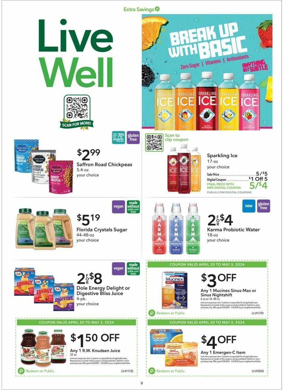 Publix Extra Savings Weekly Ad from April 20